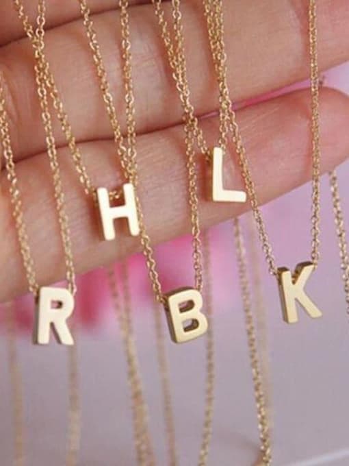 Watermelon Casual: 14k Gold Plated Initial Necklace