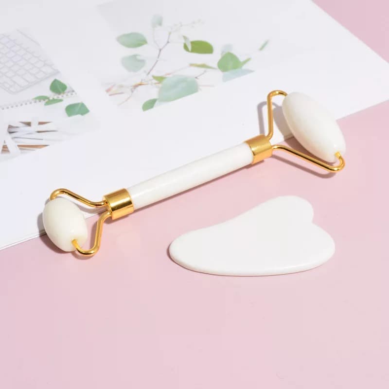 Mimi & KOKO : Real Jade Roller & Gua Sha Stone Set